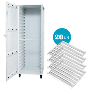 ARMARIO 58X70 EPOX COMPLETO C/20 ESTEIRAS IMECA