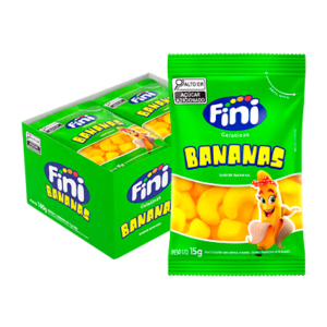 BALA GELATINA BANANAS 12X15G FINI
