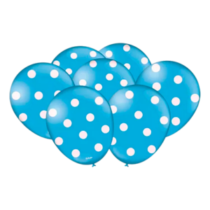 BALAO 9 DECORADA POA AZUL/BRANCO C/25 FESTCOLOR