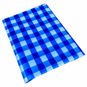 TOALHA DE MESA XADREZ AZUL ESCURO 78X78 C/10