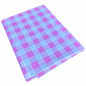 TOALHA DE MESA XADREZ ROSA 78X78 C/10