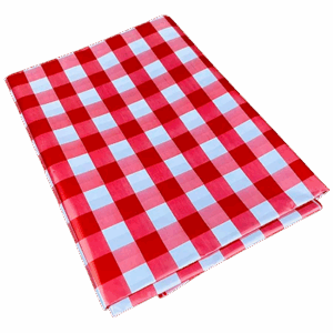 TOALHA DE MESA XADREZ VERMELHA 78X78 C/10